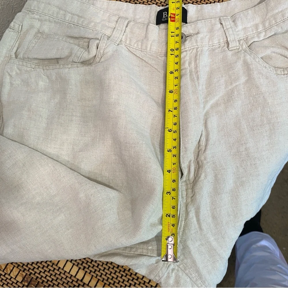 G.H. Bass‎ & Co. Men's Linen Pants Size 36/32 Beige Casual Office Lightweight